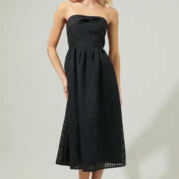 Cary Chest Bow Midi Dress