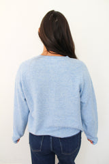 Striped Button-Up Sweater