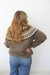 Fair Isle Half Zip Up Pullover