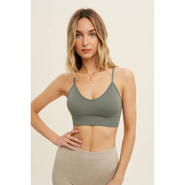 Ribbed Seamless Low Back Bralette