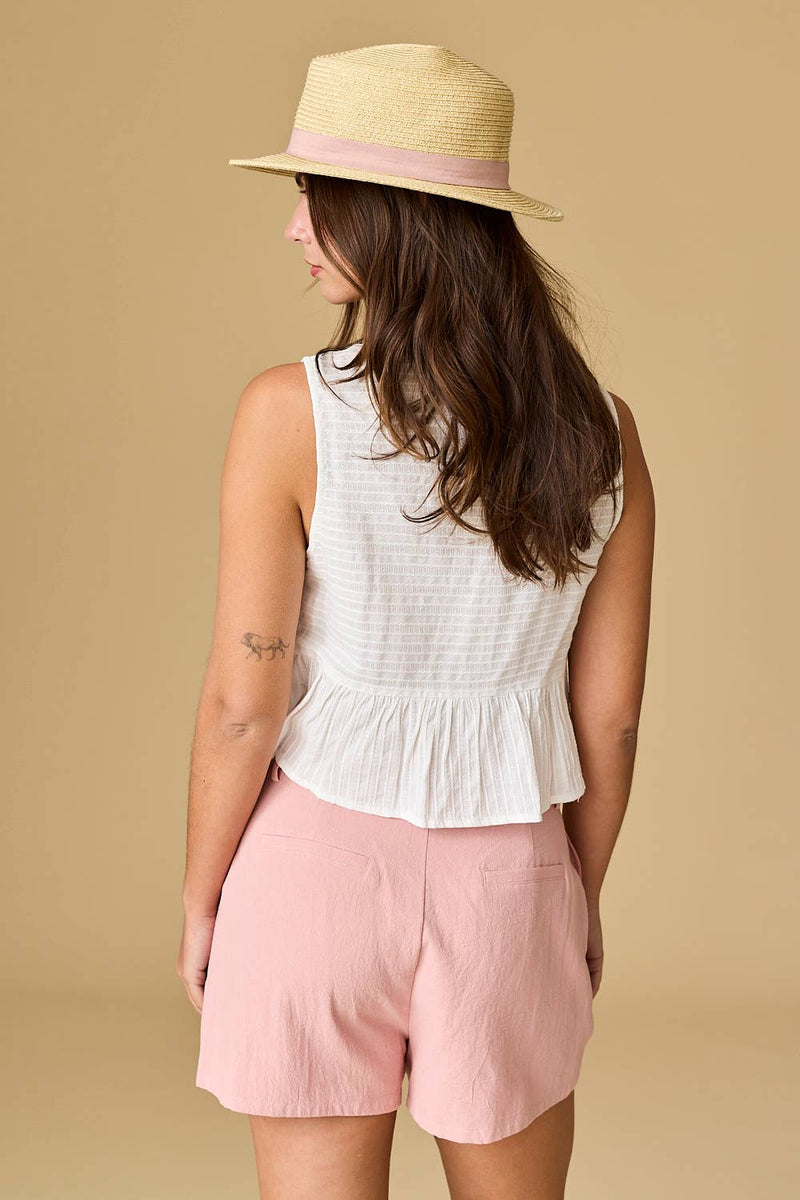 River Sleeveless Triple Bow Tie Top