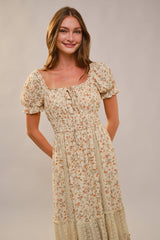 Sierra Floral Puff Sleeve Dress