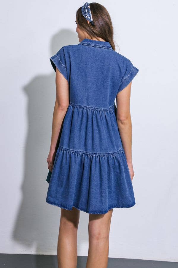 Bennet Solid Twill Mini Dress