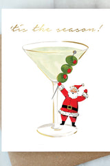 Santa Martini Holiday Card
