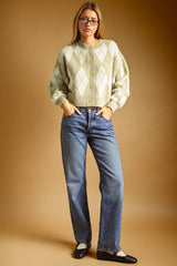 Argyle Pattern Cardigan