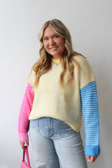 Color Block Stripe Sweater