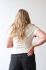 Solid Off Shoulder Drape Top