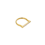 Gold Tennis Bar Ring