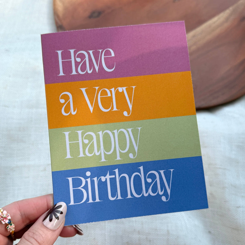Have A Very Happy Birthday Colorful Card