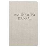 Tan One Line A Day Fabric Journal