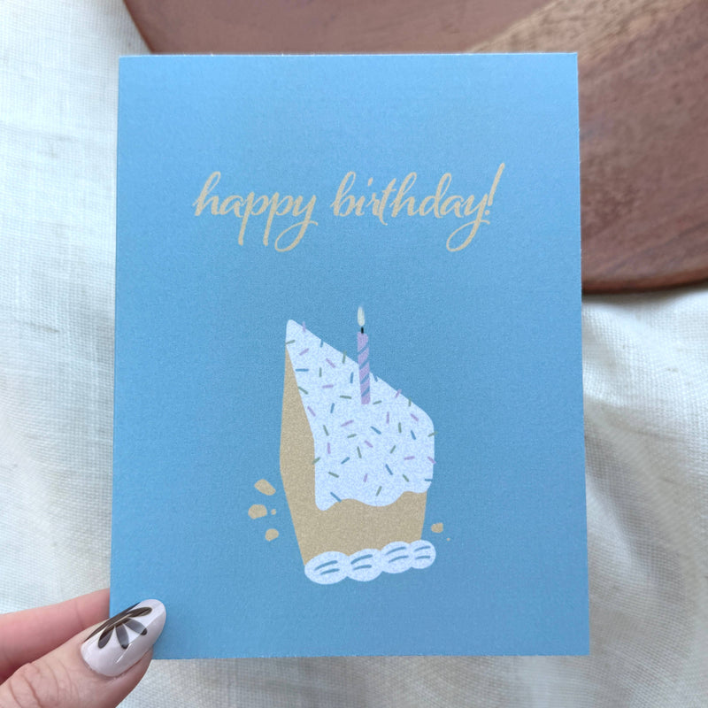 Happy Birthday Cake Slice Card