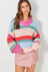 Color Block Knit Sweater