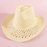 Woven Straw Western Sun Hat