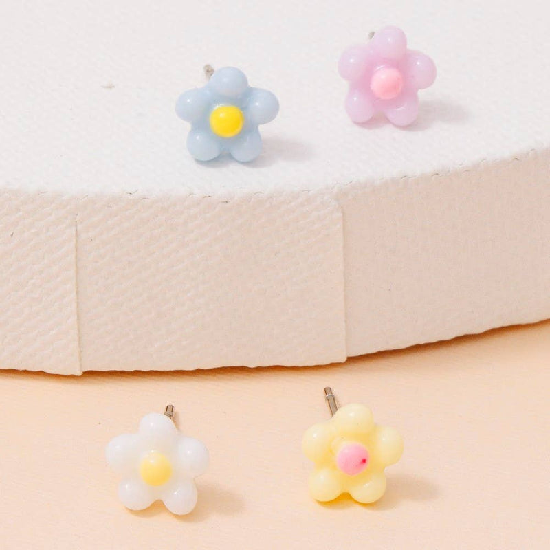 Flower Stud Earrings Set