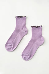 The Petite Ruffled Modal Socks