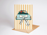 Just Married Dogs in Love Wedding Card