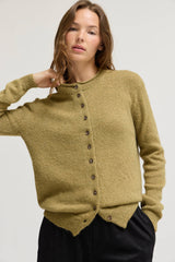 Contrast Hem Button Up Cardi