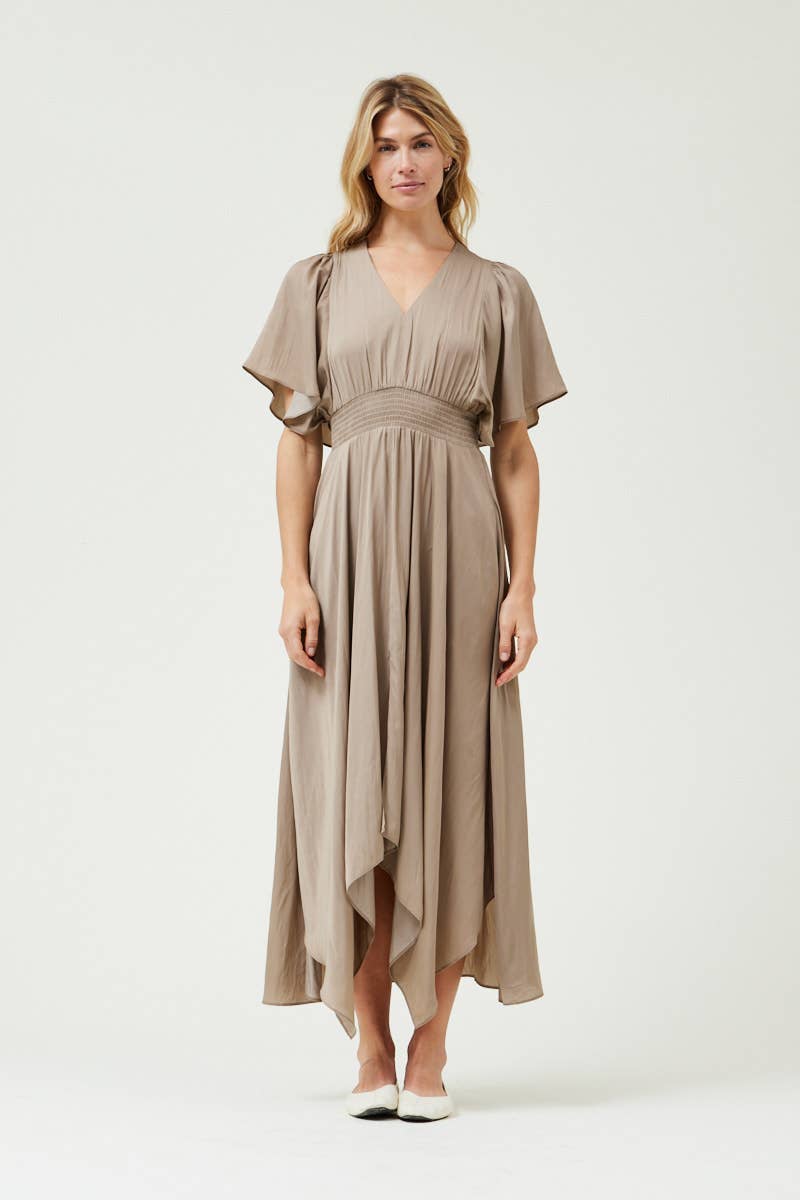 Unbalanced Skirt Maxi Dress