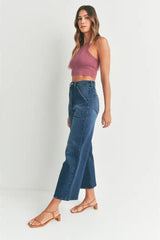 High Rise Cargo Pocket Wide Leg