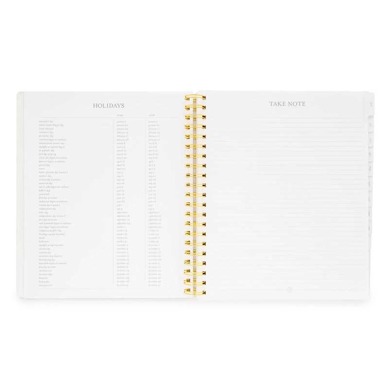 2025 Black Large Weekly Spiral Planner