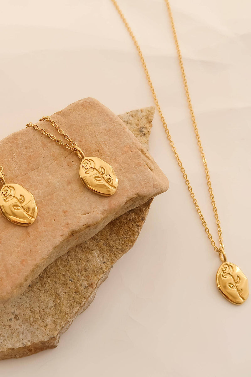 Rose Coin Necklace