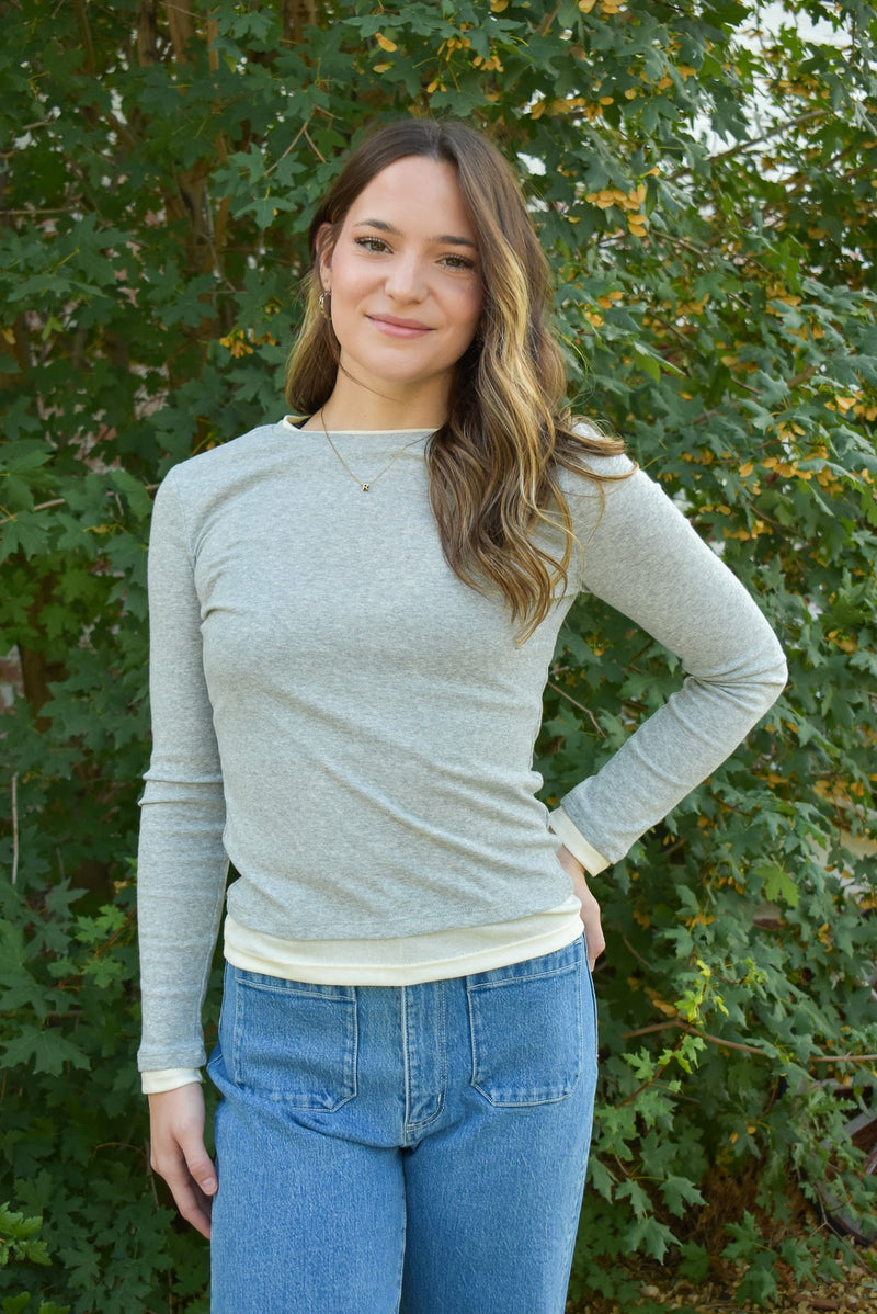 Linnie Contrast Long Sleeve