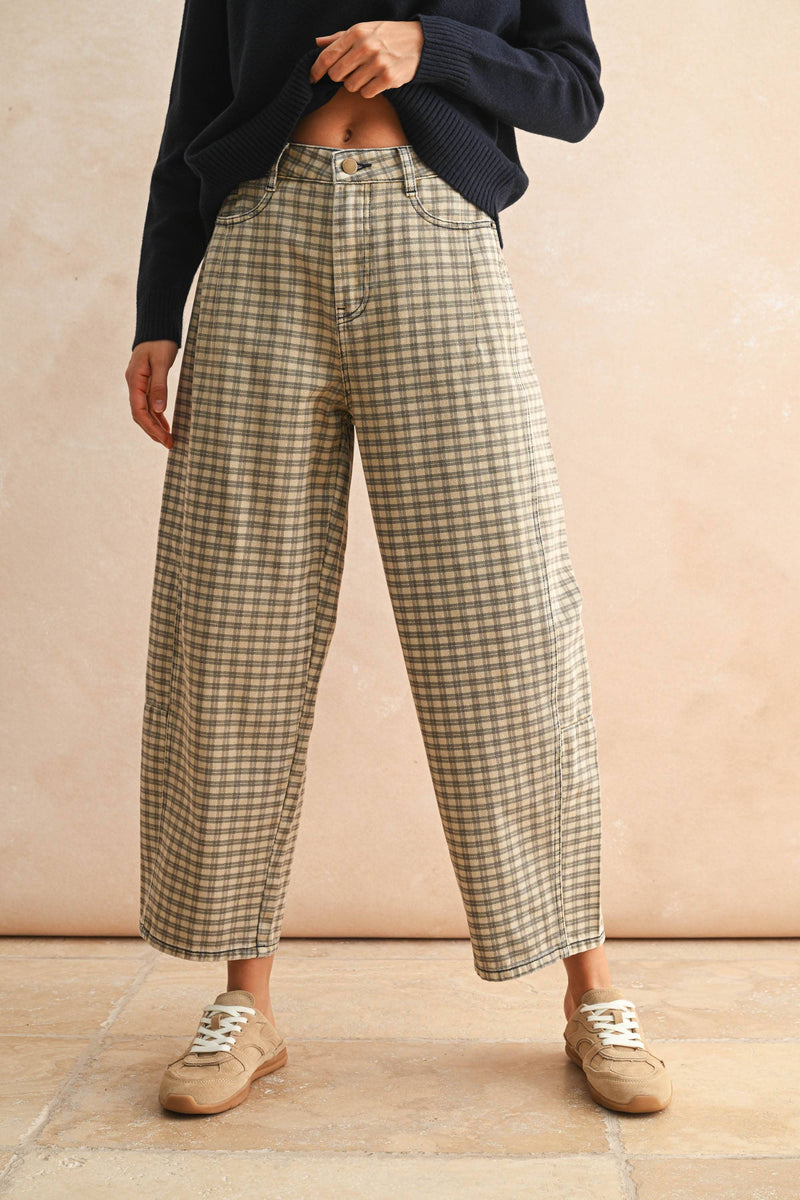 Cori Checker Barrel Pants