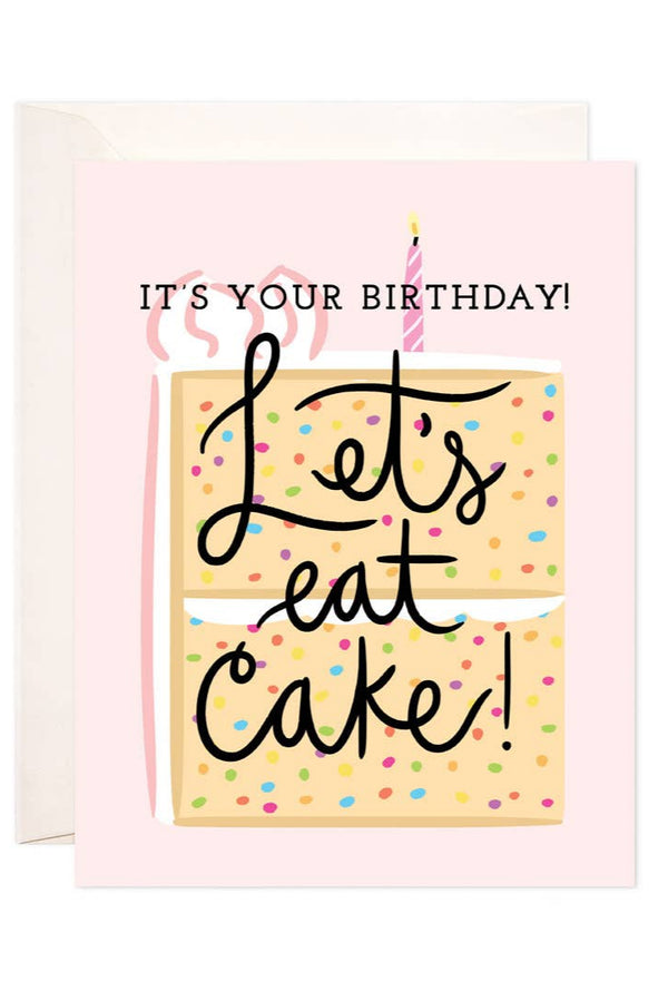 Eat Cake Greeting Card