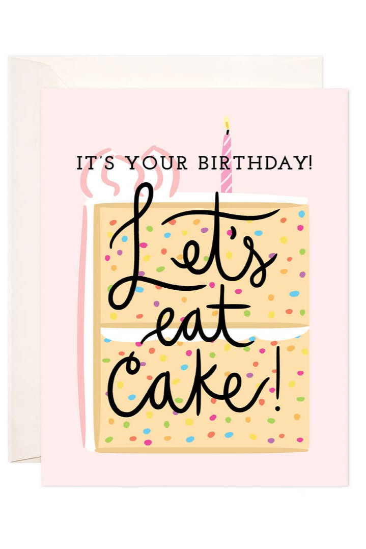 Eat Cake Greeting Card