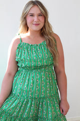 Floral Tiered Midi Dress