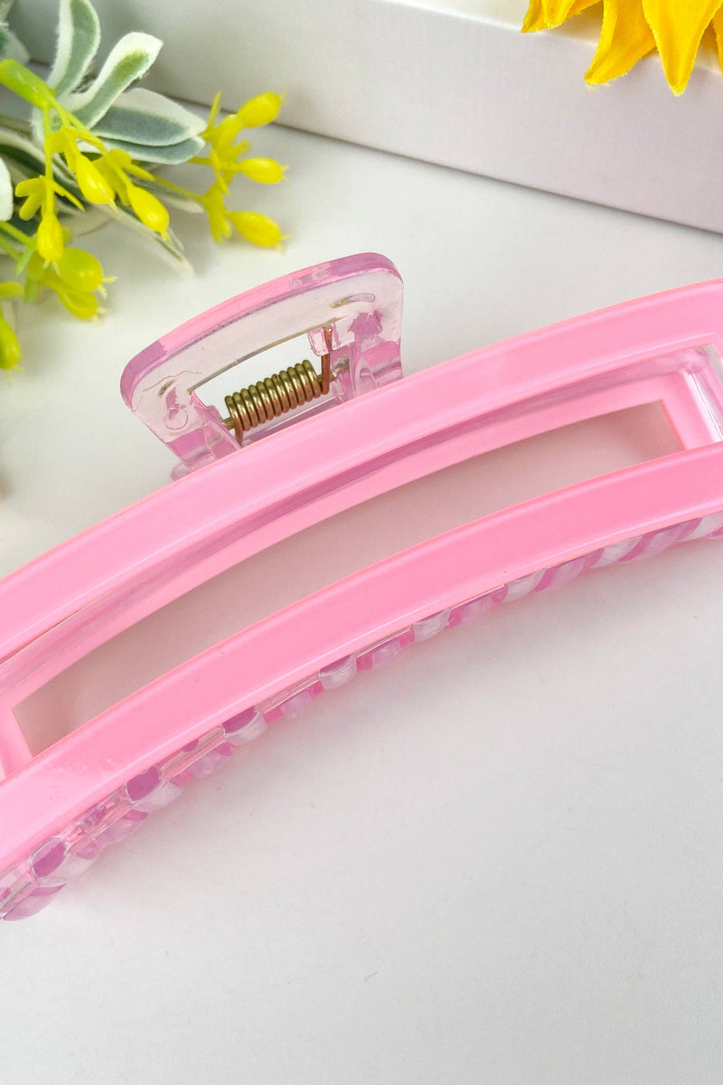 Rectangular Colorful Hair Claw Clip