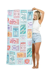 Traveling Matchbook Reversible Beach Towel
