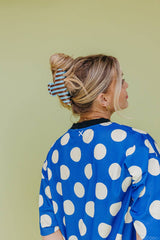 KAXI Polka Dot & Striped Oversized Claw