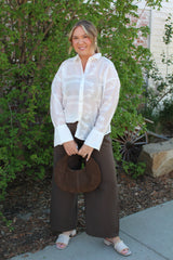 Embroidered Long Sleeve Blouse
