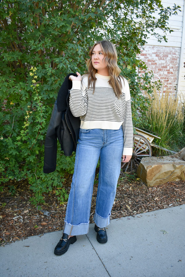 Nora Stripe Knitted Top