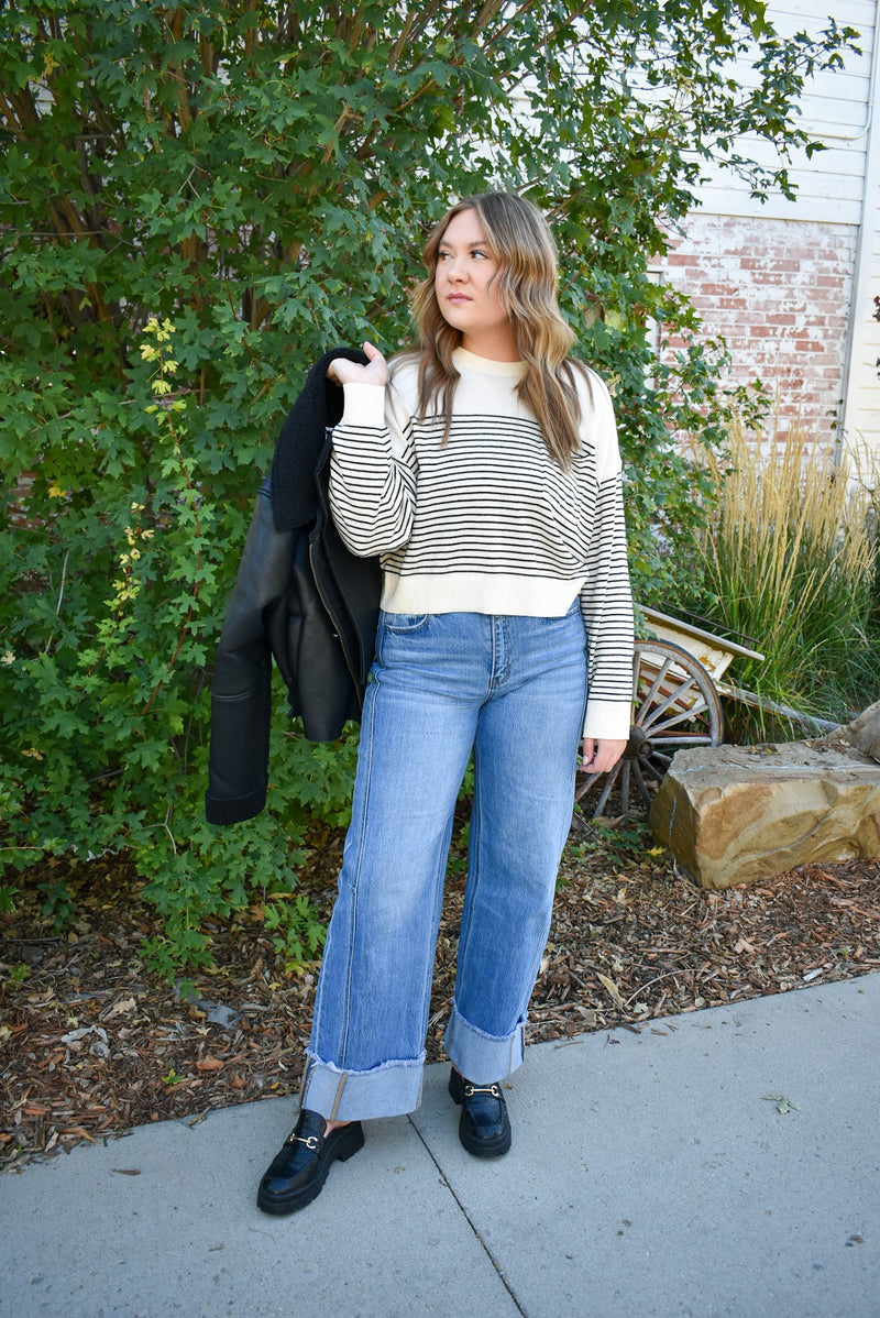 Nora Stripe Knitted Top