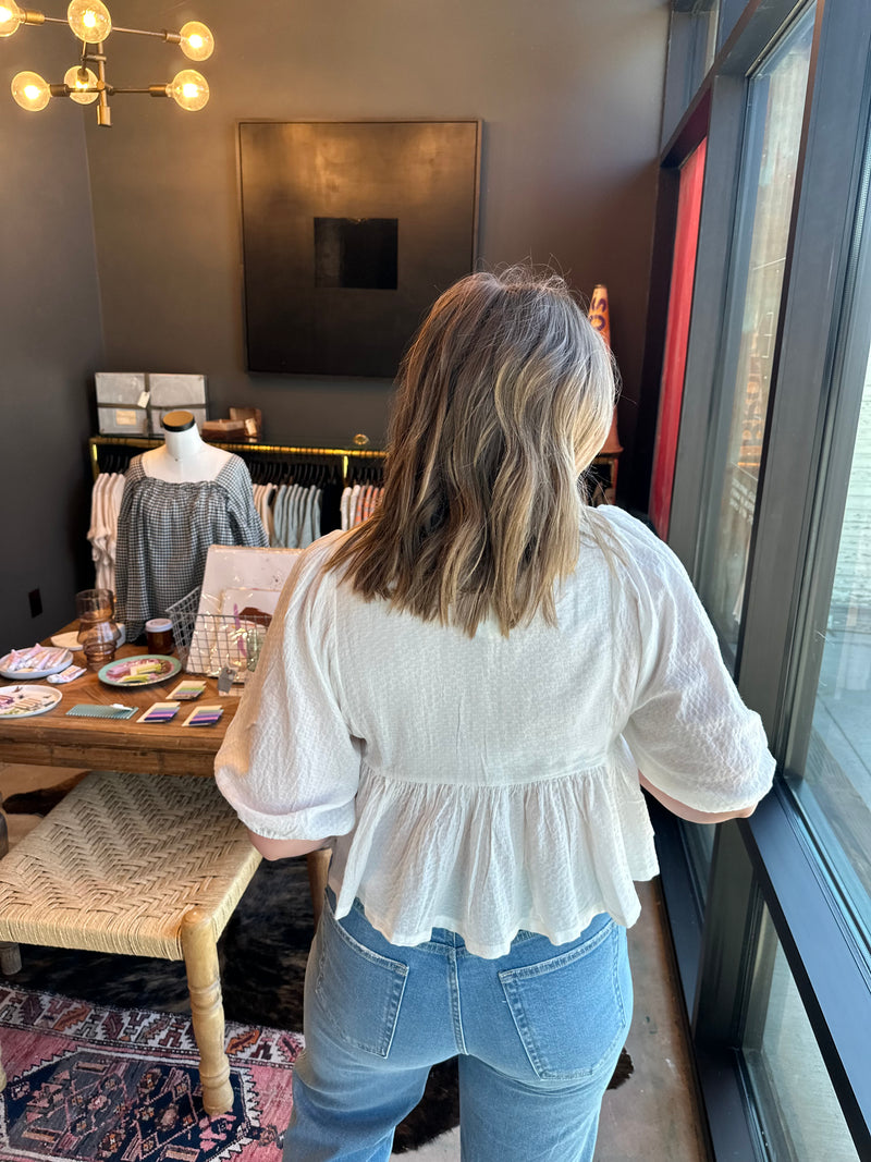 White Tassel Blouse