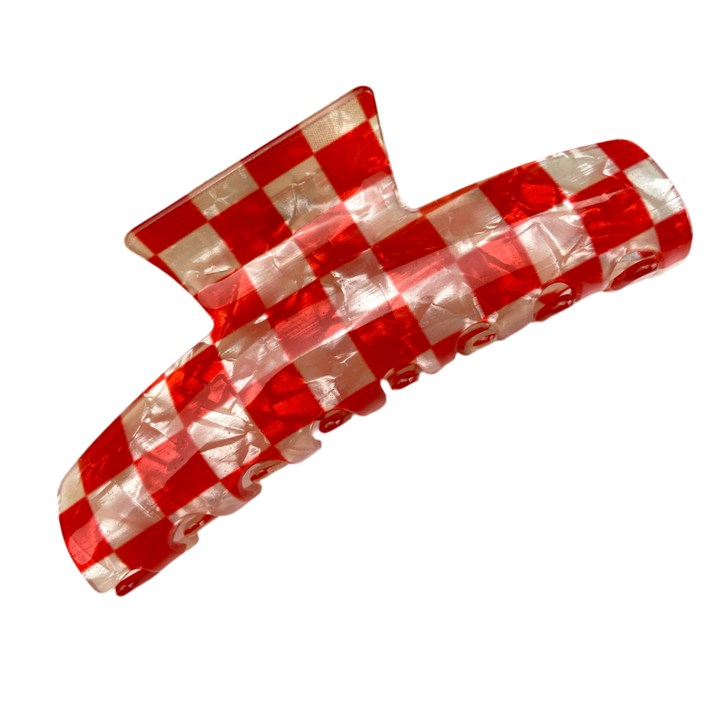 Checkerboard Hair Claw Clip