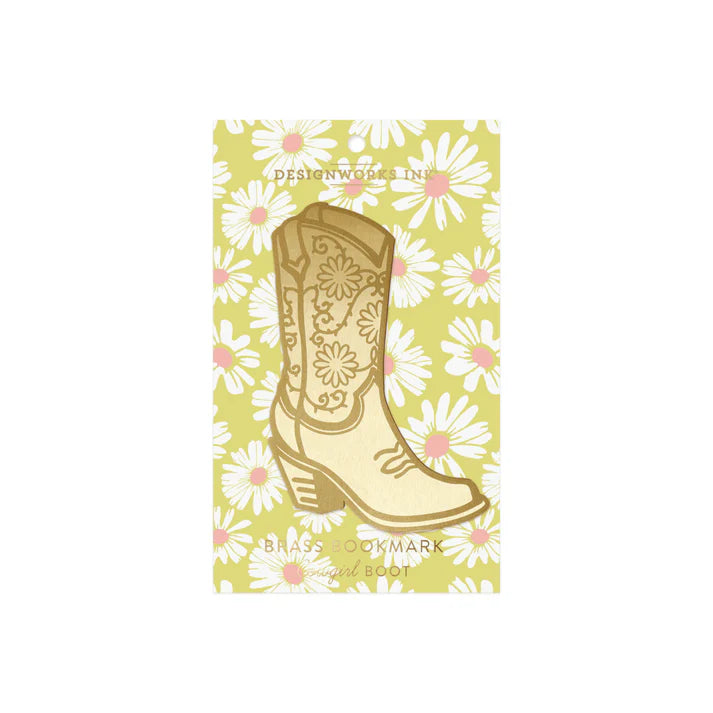 Brass Bookmark - Cowgirl Boot