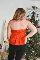Arielle Jacquard Peplum Top