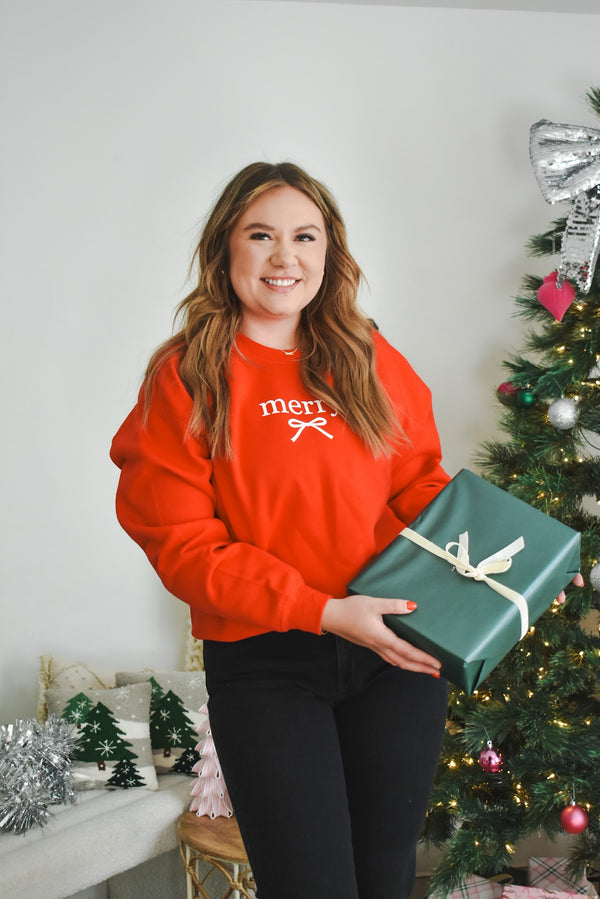 Merry Bow Christmas Sweatshirt