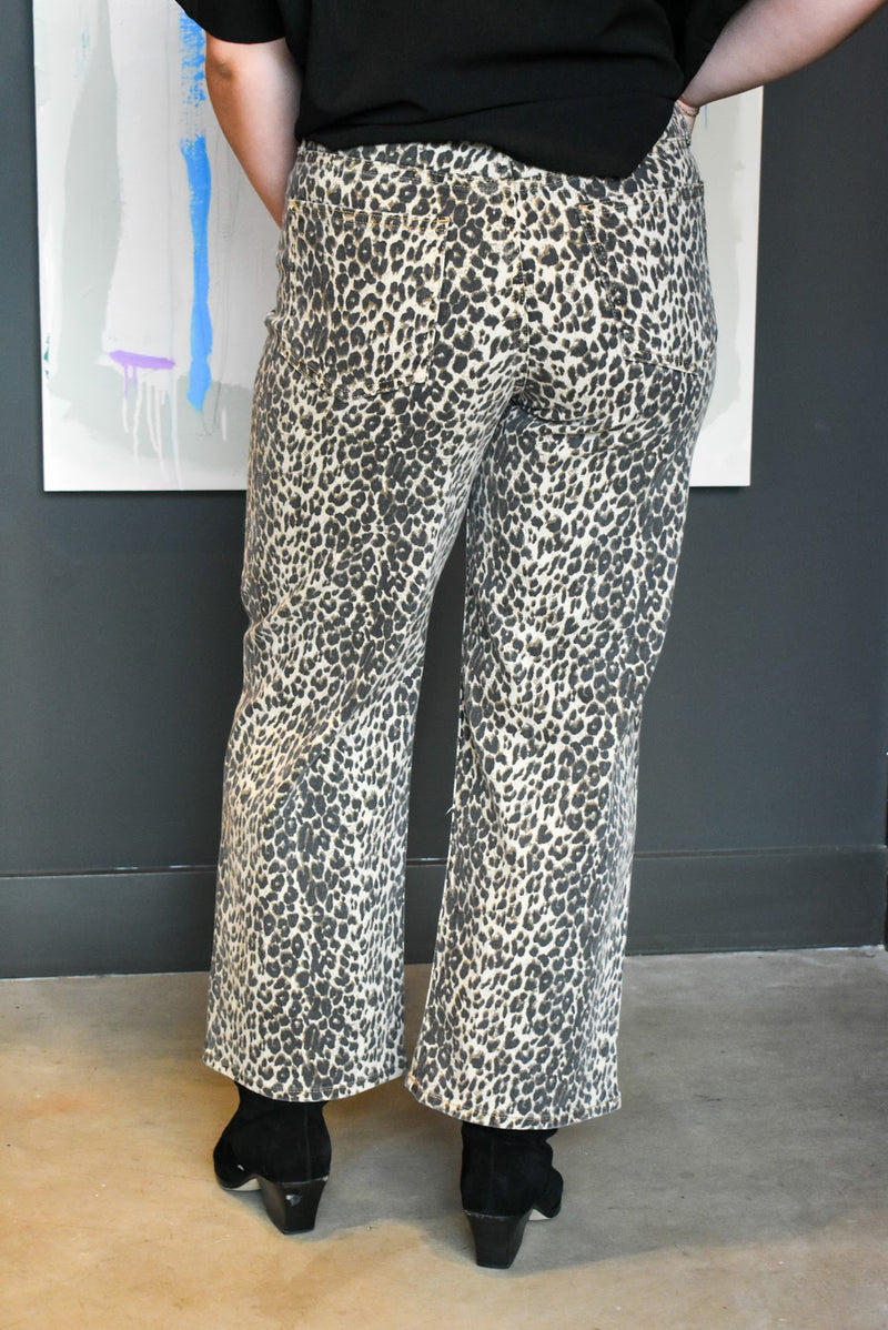 High Rise Vintage Straight Leopard