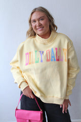 Dilly Dally Mock Neck Sweatshirt