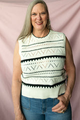 Clara Sleeveless Crew Neck Vest