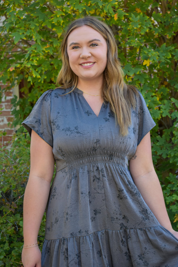 Stevie Ruffle Midi Dress