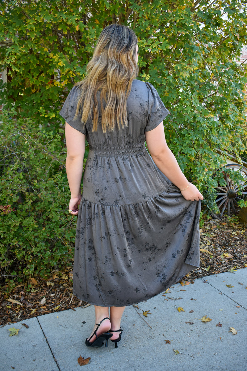 Stevie Ruffle Midi Dress