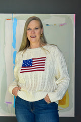 USA Cable Knit Sweater