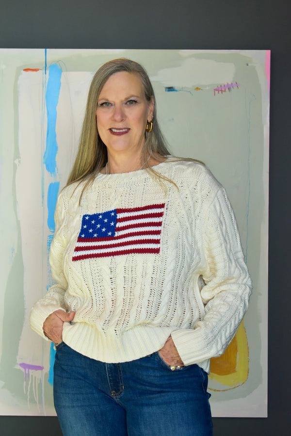 USA Cable Knit Sweater