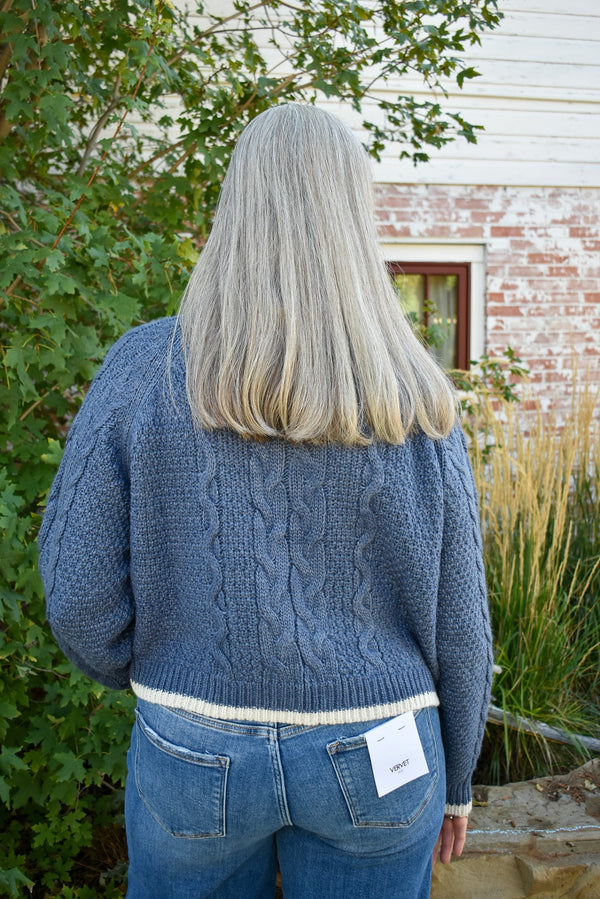 Willow Contrast Cable Sweater