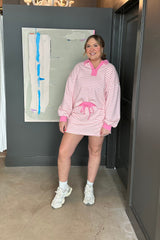 Striped Collared V Neck Pullover